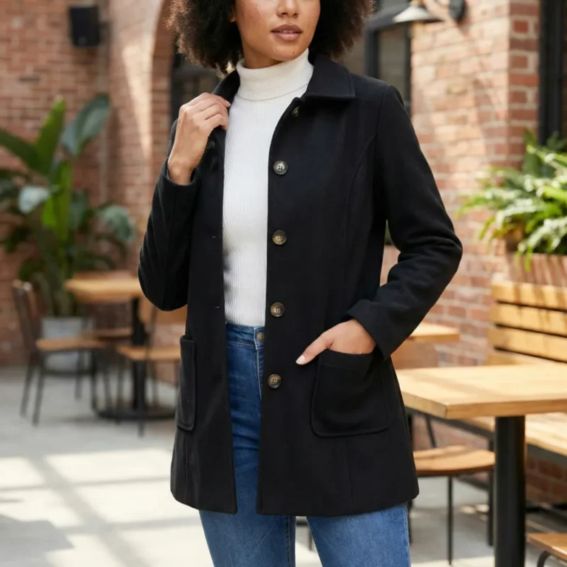 Samira | Long-sleeve Wool Coat