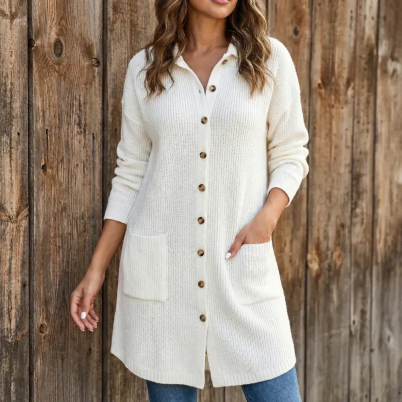 Julia | Long Wool Cardigan