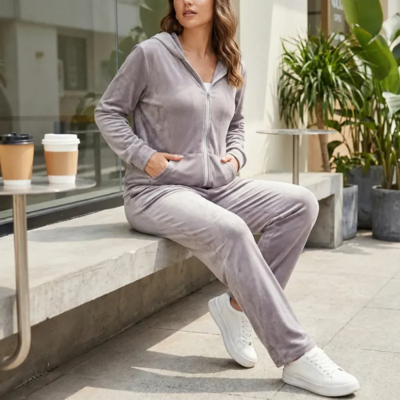 Sporty | 2-Piece Velvet Casual Set